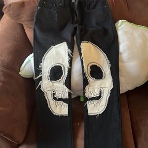 A pair of new jeans never wore before